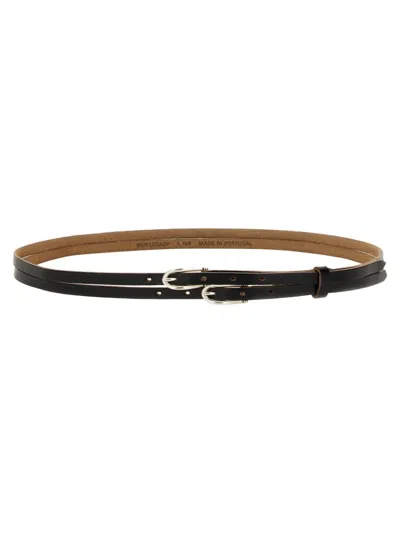 Our Legacy Twin Tongue Belt In Black