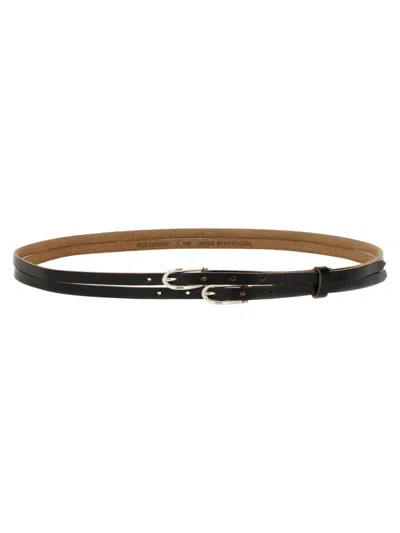 Our Legacy Twin Tongue" Belt In Black