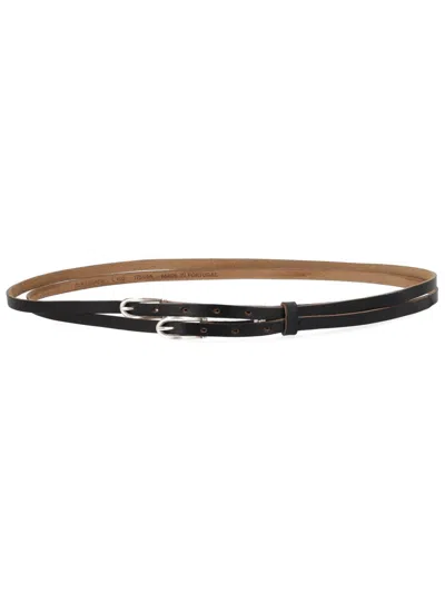 Our Legacy Twin Tounge Belt In Black