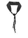 Our Legacy Twist-detail Striped Tie In Black