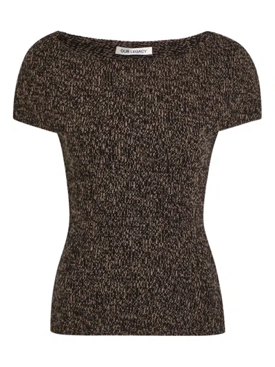 Our Legacy Twist Mouline Top In Brown