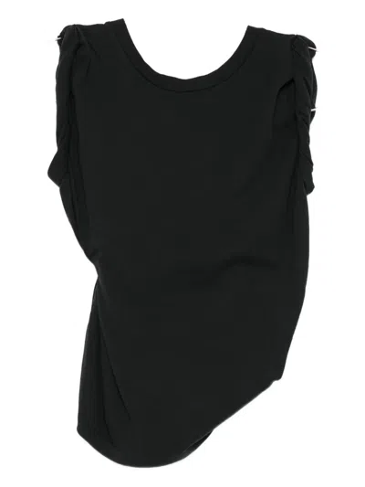 Our Legacy Twisted Boat-neck Top In Black