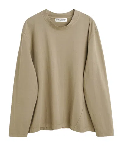 Our Legacy Twisted Longsleeve Cotton T-shirt In Nude