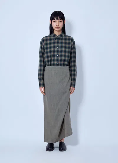 Our Legacy Twisted Shirt Dress In Gray