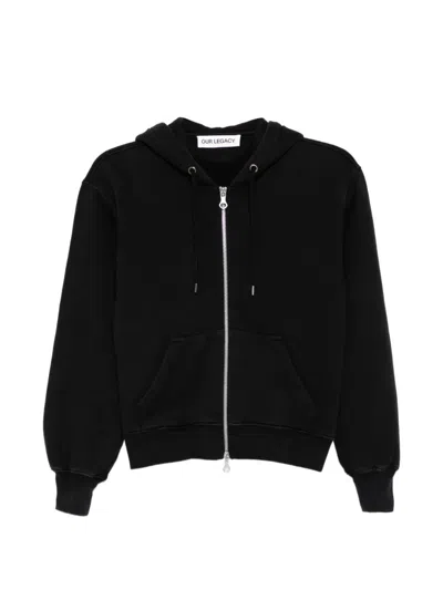 Our Legacy Two-way Zip-fastening Hoodie In Black