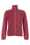 Our Legacy Neck Cardigan With Zipper And Fun In Uncut Ruby Softest Mohair Silk