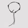 Our Legacy Udon Ladon Leather Necklace In Black