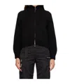 Our Legacy Ultra Zip Funnel Knitted Cardigan In Black