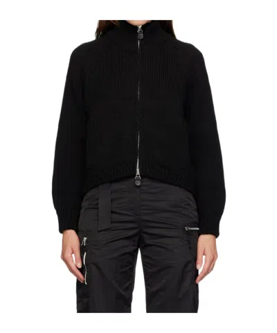 Our Legacy Ultra Zip Funnel Knitted Cardigan In Black