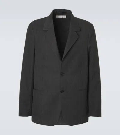 Our Legacy Unconstructed Ceremony Pinstripe Blazer In Gray