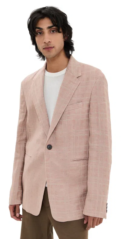 OUR LEGACY UNCONSTRUCTED SHINJUKU BLAZER HAMMOCK CHECK CRUMPLED LINEN