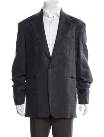 Pre-owned Our Legacy Unconstructed Shinjuku Blazer Linen Blazer In Blue