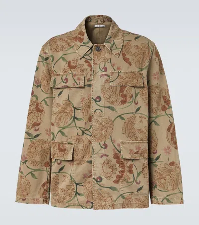 Our Legacy Uniform Floral Cotton Canvas Jacket In Spotting Rose Seventies Sateen