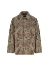 Our Legacy Floral Patterned Brown Jacket With Classic Collar