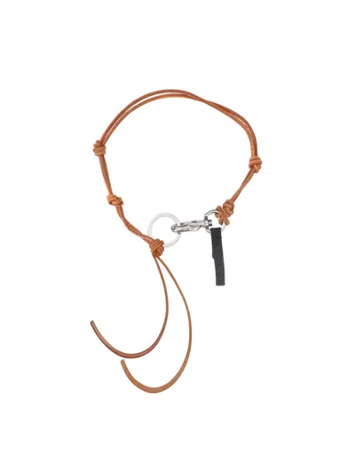 Our Legacy Unisex Cow Leather Bijoux Accessory In Brown