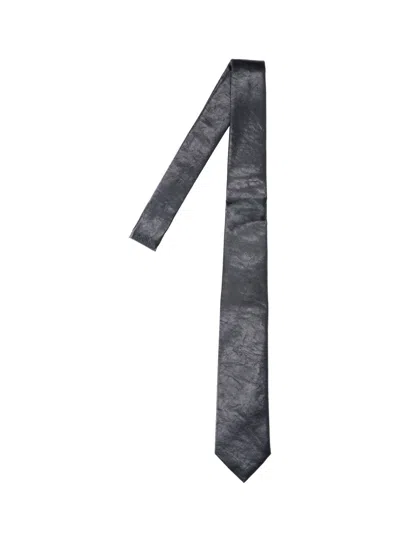 Our Legacy Unisex Faux Leather Tie Accessory In Black