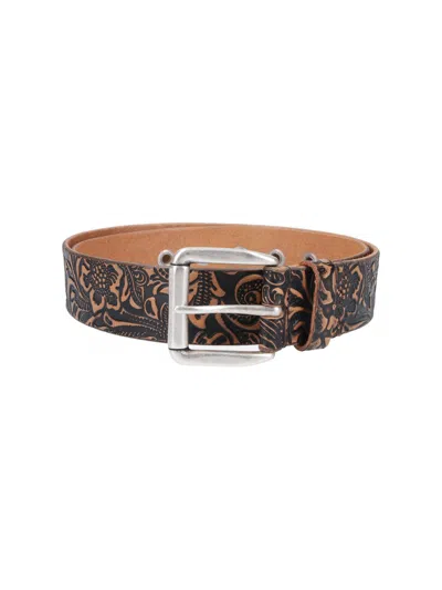 Our Legacy Unisex Vintage Cow Leather Belt In Black