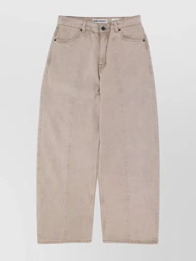 Our Legacy Utility Cut Trousers Wide Leg In Pink