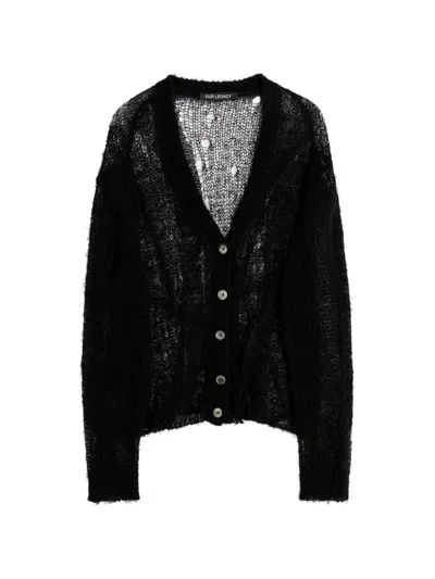 Our Legacy 아카데미 V넥 가디건 In Black