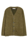 Our Legacy Cardigan With Pockets Sweater Green In Fresh Moss Tumble Wool