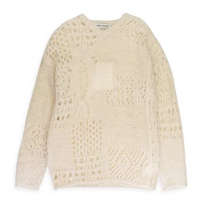 Our Legacy V-neck Crochet In Neutral