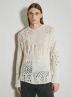 OUR LEGACY V NECK CROCHET SWEATER