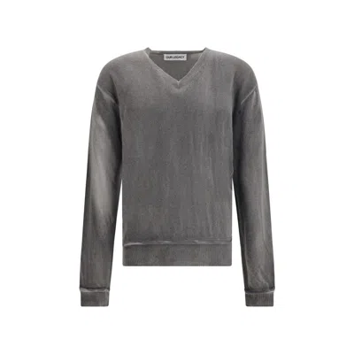 OUR LEGACY V NECK GREY SWEATER