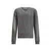 Our Legacy Parallel Sweater In Wool With V-neck In Gray