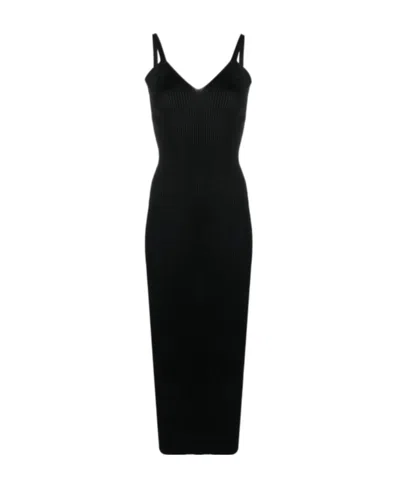OUR LEGACY OUR LEGACY V-NECK RIBBED-KNIT SLEEVELESS DRESS