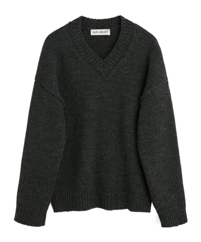 Our Legacy V-neck Sweater In Black