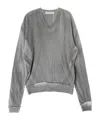 Our Legacy V-neck Ribbed-trim Sweater In Gold