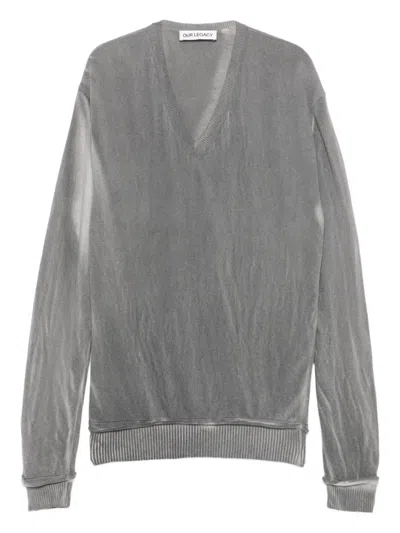 Our Legacy V-neck Sweater In Gray