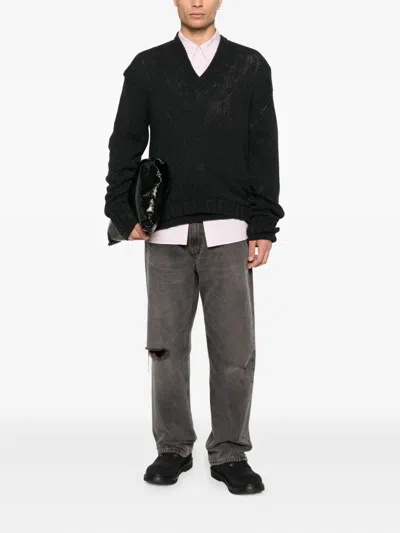 Our Legacy V-neck Sweater In Gray