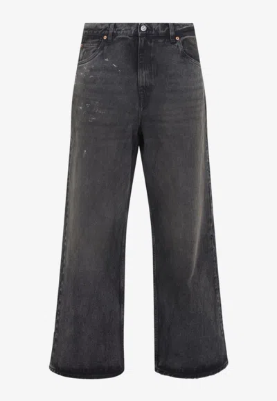 Our Legacy Vast Cat Overwashed Jeans In Black
