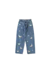 Our Legacy Indigo Blue Wide-leg Butterfly Jeans In Blue