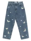 Our Legacy Indigo Blue Wide-leg Butterfly Jeans In Blue