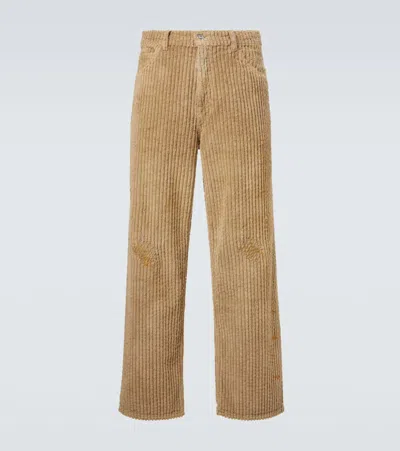 Our Legacy Vast Cut Cotton Corduroy Wide-leg Pants In Neutral