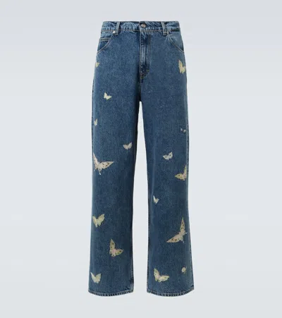 Our Legacy Indigo Blue Wide-leg Butterfly Jeans
