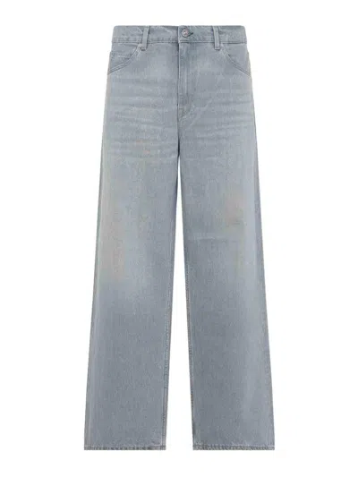 Our Legacy Vast Cut High-waisted Wide-leg Cotton Denim Jeans In Pale Coast Wash Blue