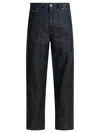 Our Legacy Straight Leg Denim Trousers Pockets In Gray