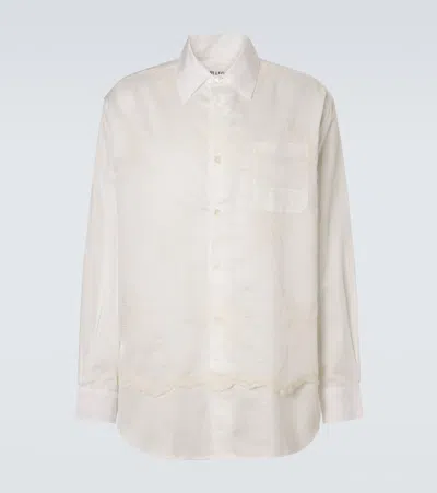 Our Legacy Vast Embroidered Cotton Shirt In Neutral