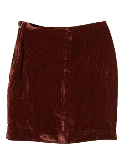 Our Legacy Velour Skirt In Red