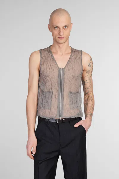 Our Legacy Vest In Grey Silk