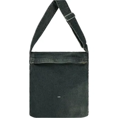 Our Legacy Vintage-inspired Cotton Crossbody Bag In Black