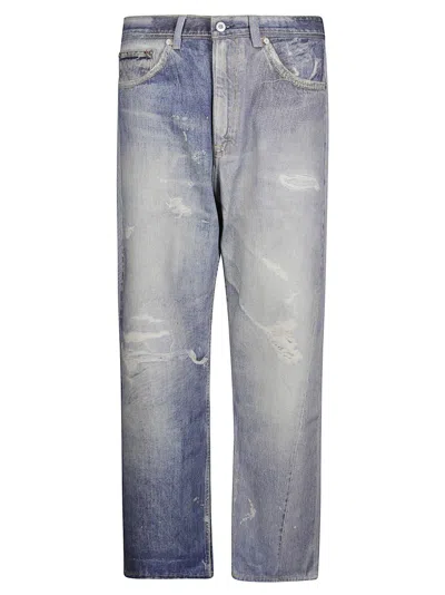 Our Legacy Vintage Trompe L'oeil Print Jeans In Blue