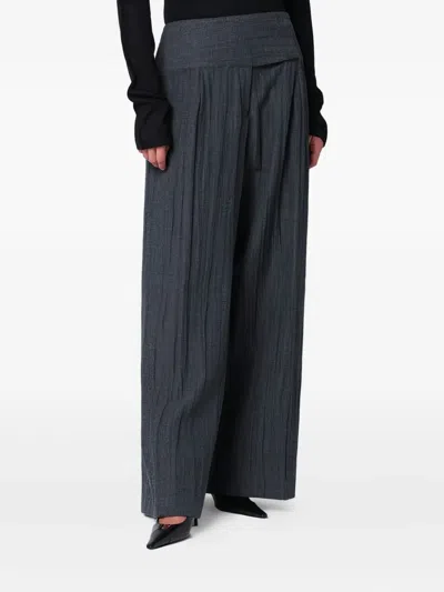 Our Legacy Virgin Wool High-waisted Trousers In Gray