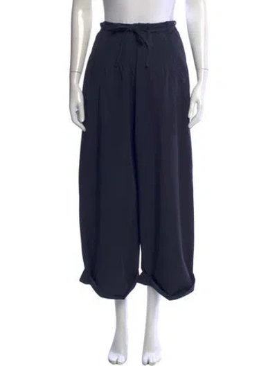 Pre-owned Our Legacy Virgin Wool Wide Leg Pants In Blue