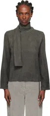 Our Legacy Dark Grey Cotton And Wool Blouse In Gray