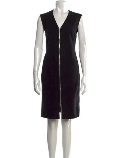 Pre-owned Our Legacy V-neck Knee-length Dress In Black