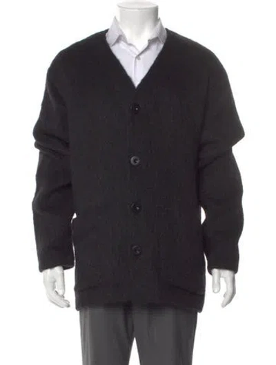 Pre-owned Our Legacy V-neck Long Sleeve Cardigan In Black